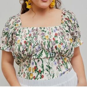 Cider floral crop top 0XL
